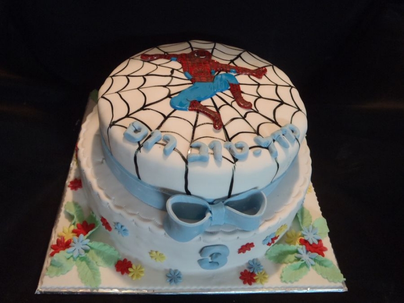 ספיידרמן עוגת יום הולדת לבנים