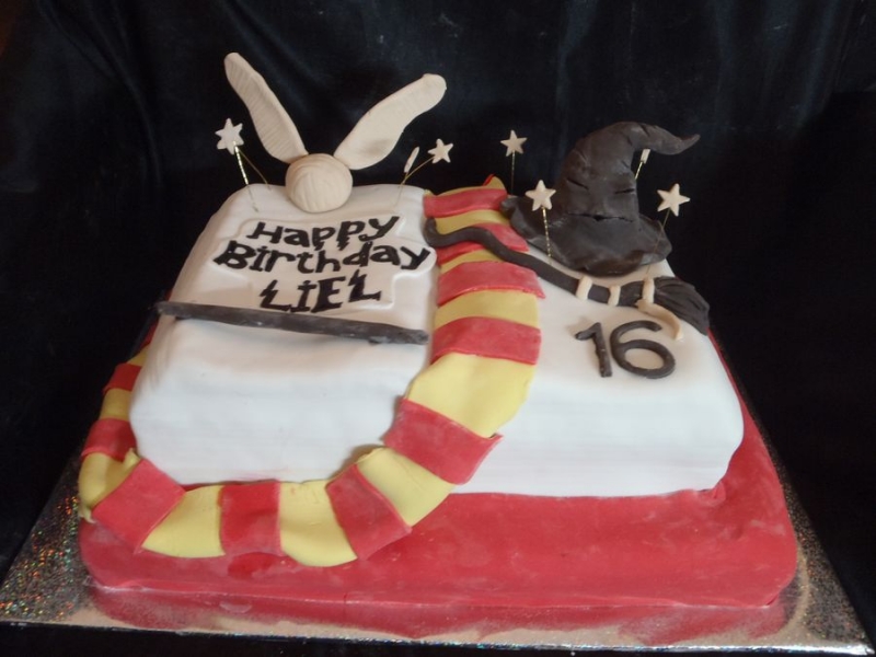 עוגה ליום הולדת מפוסלת הארי פוטר בנים