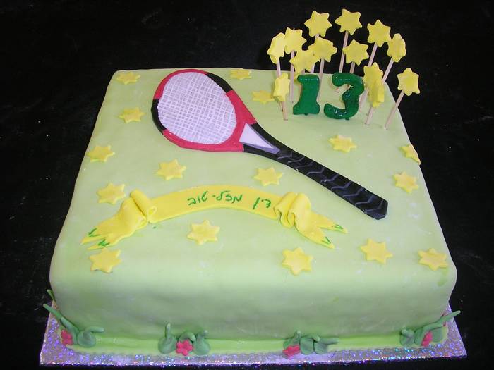 עוגת בר מצווה טניס