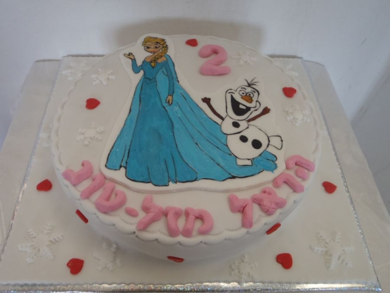 עוגת יום הולדה אלזה ואולף
