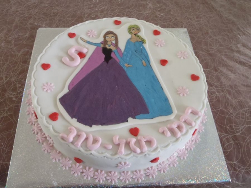 עוגת יום הולדת אנא ואלזה