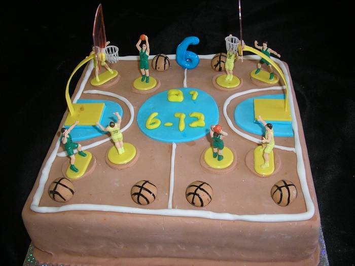 עוגת יום הולדת בנים מגרש כדורסל