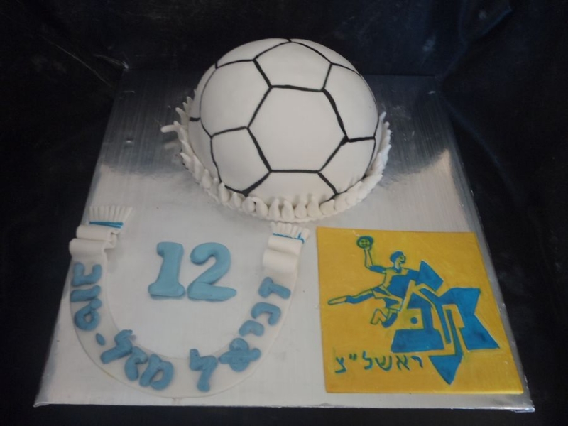 עוגת יום הולדת כדורגל מכבי ראשון לציון