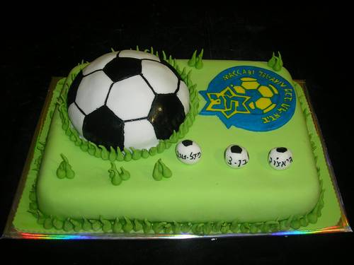 עוגת יום הולדת כדורגל מכבי תל אביב
