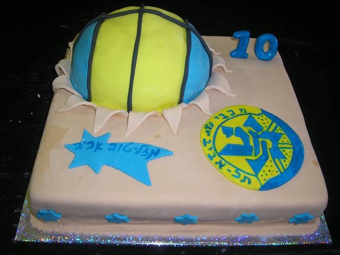 עוגת יום הולדת כדורסל מכבי תל אביב