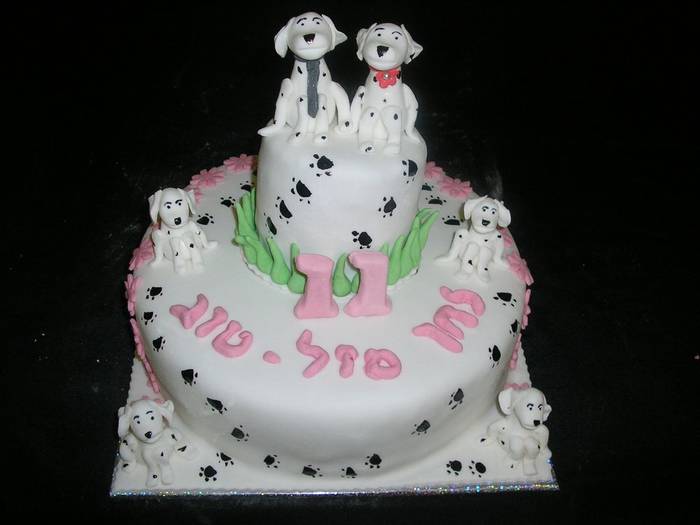 עוגת יום הולדת כלב כלבים דלמטיים