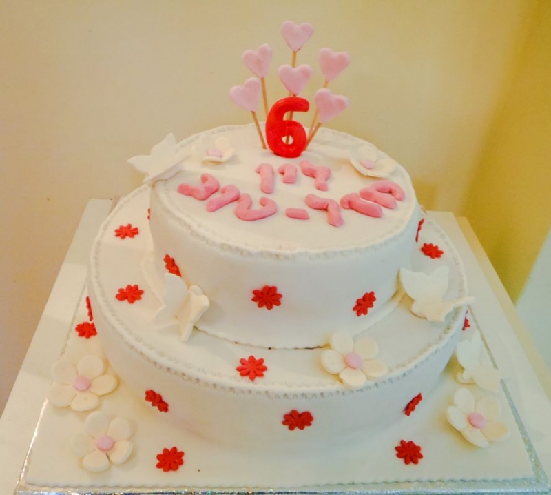עוגת יום הולדת לבנות פרחים