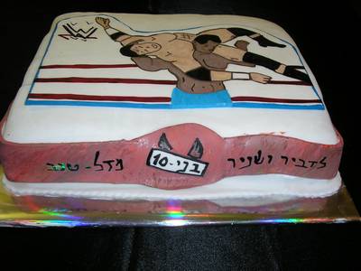 עוגת יום הולדת    לבנים WWE היאבקות