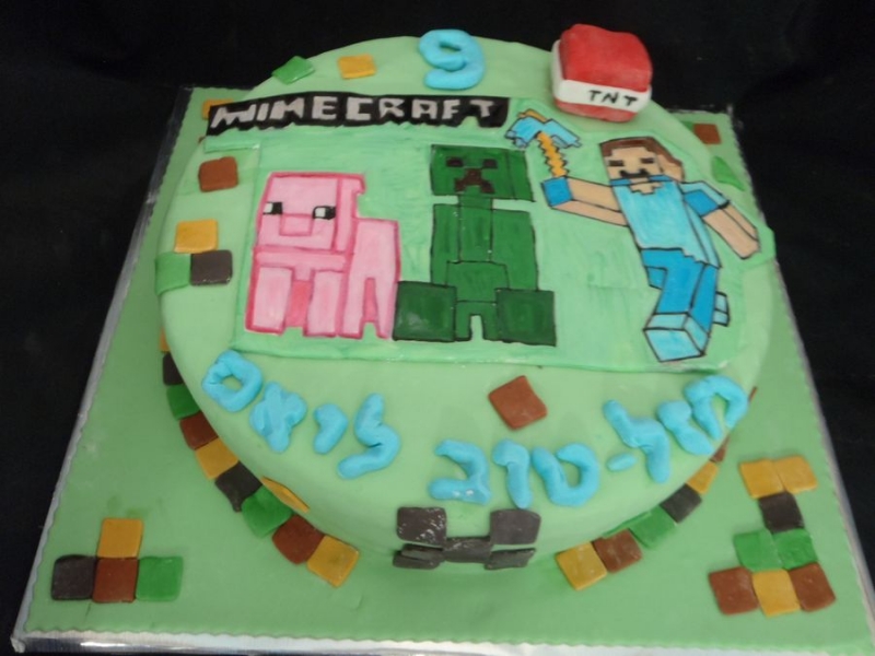 עוגת יום הולדת מי קרפט MINECRAFT