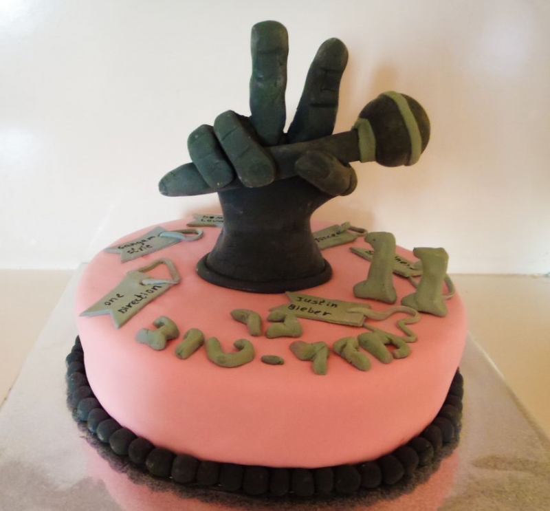 עוגת יום הולדת מפוסלת דה וויס THE VOICE