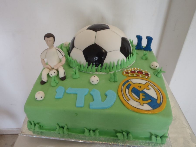 עוגת יומולדת כדורגל בנים ריאל מדריד